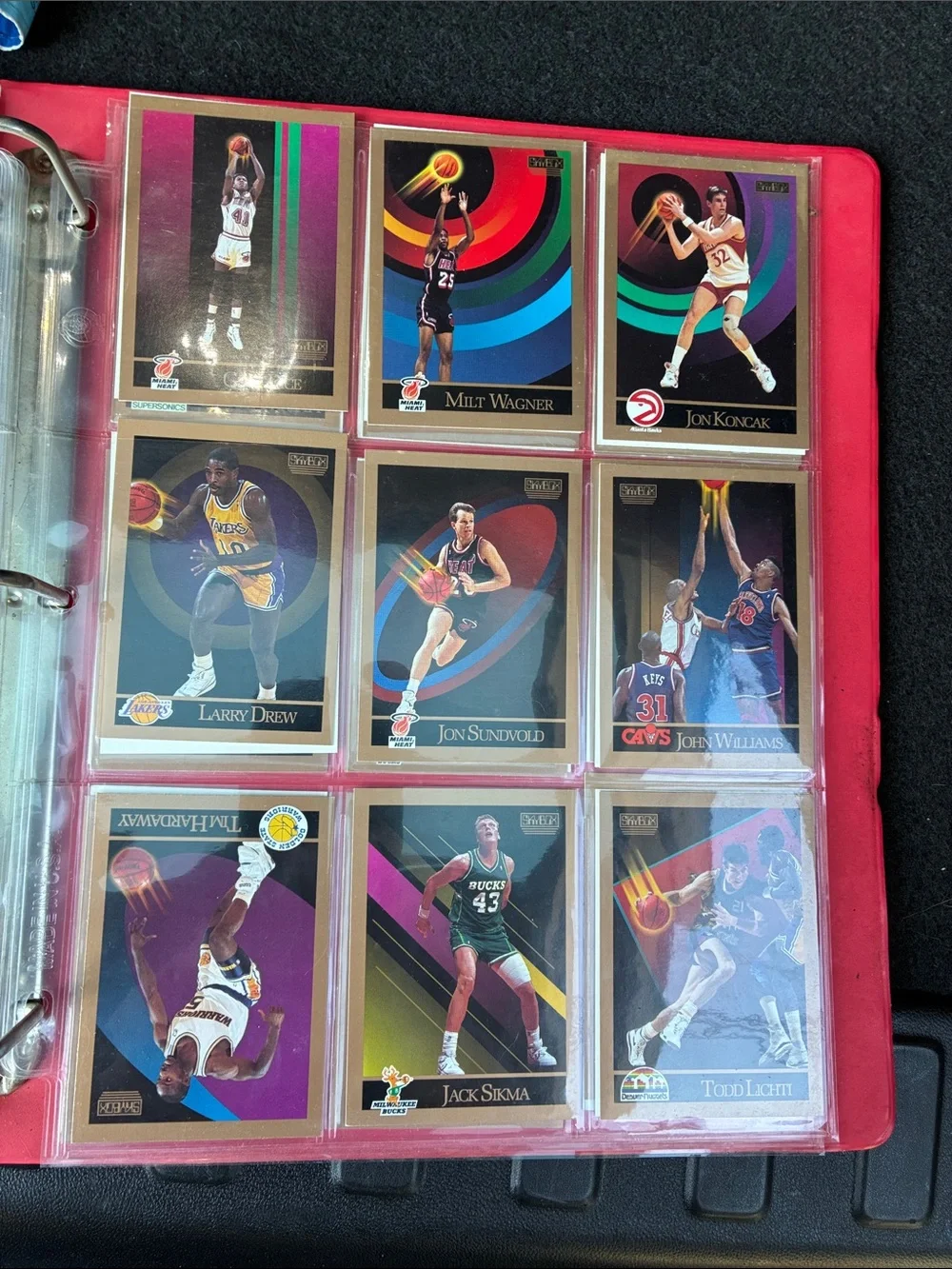 NBA Cards in Collectors Album Plastic Binder